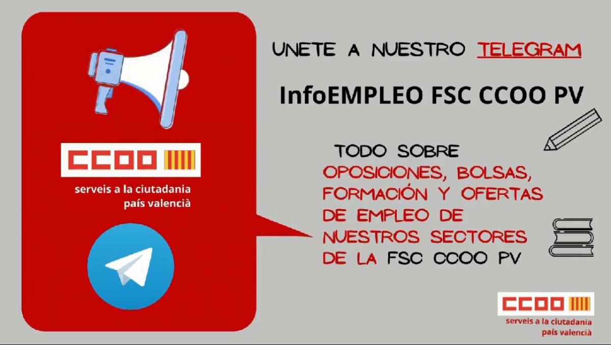 Canal Telegram InfoEMPLEO FSC CCOO PV