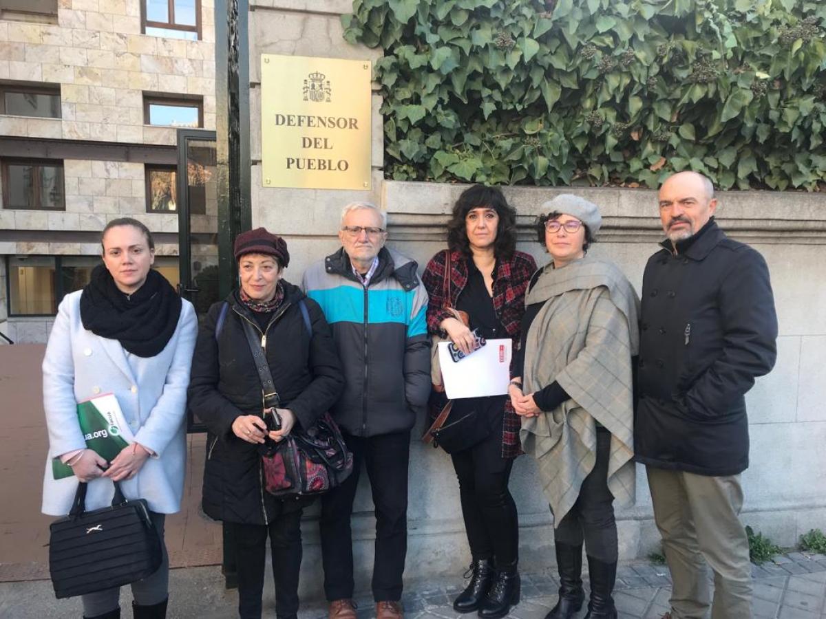 Representantes de las organizaciones en defensa de la sanidad pblica