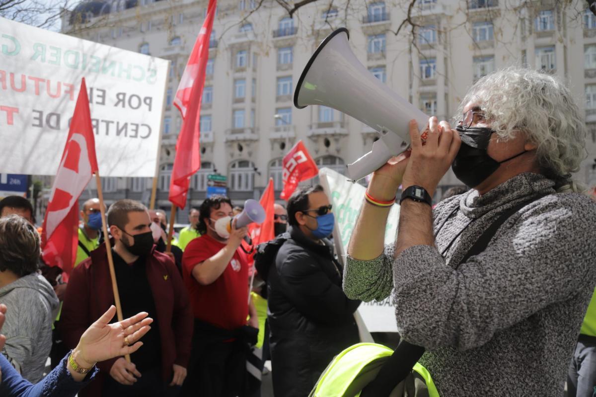 Una de las muchas movilizaciones de la plantilla de Schneider Grin. Foto: CCOO de Madrid