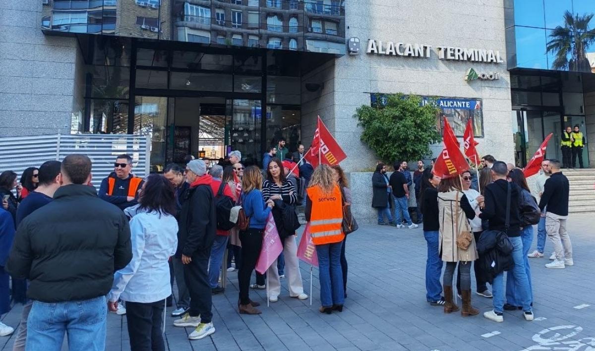 Movilizaciones en la jornada de huelga en defendsa del ferrocarril