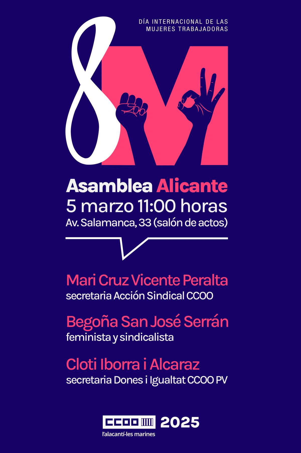 Cartell assemblea 8M Alacant