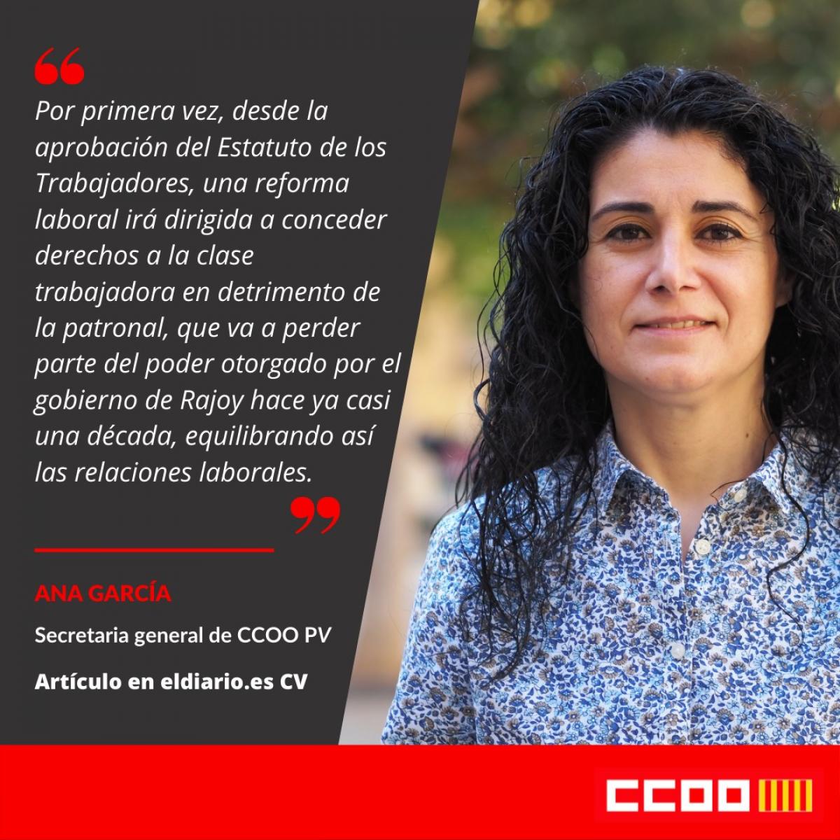 Ana Garca, secretaria general CCOO PV.