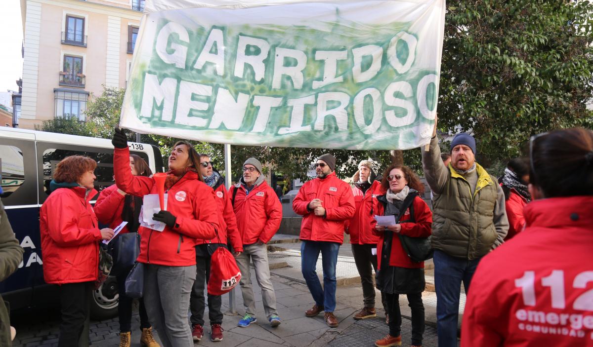 Concentracin de la plantilla de Madrid 112