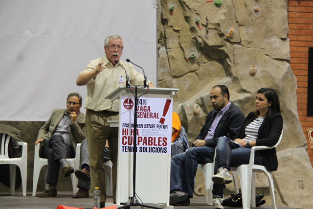 Ignacio Fernndez Toxo, ayer durante su discurso en la asamblea de Valencia. 