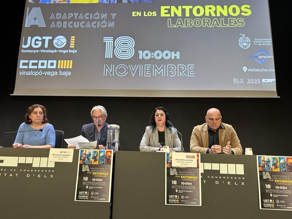 Jornada ‘IA: adaptación y adecuación en los entornos laborales’, en Elche.