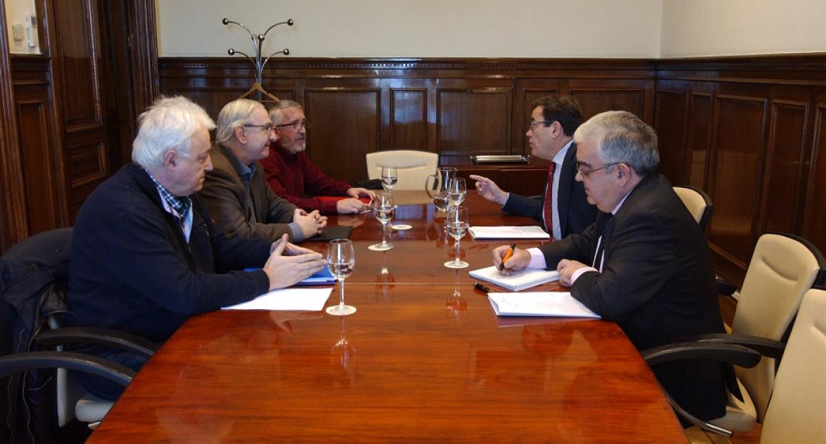 Javier Velasco, Mximo Blanco y ngel Jurado en la reunin con Carlos Cabanas