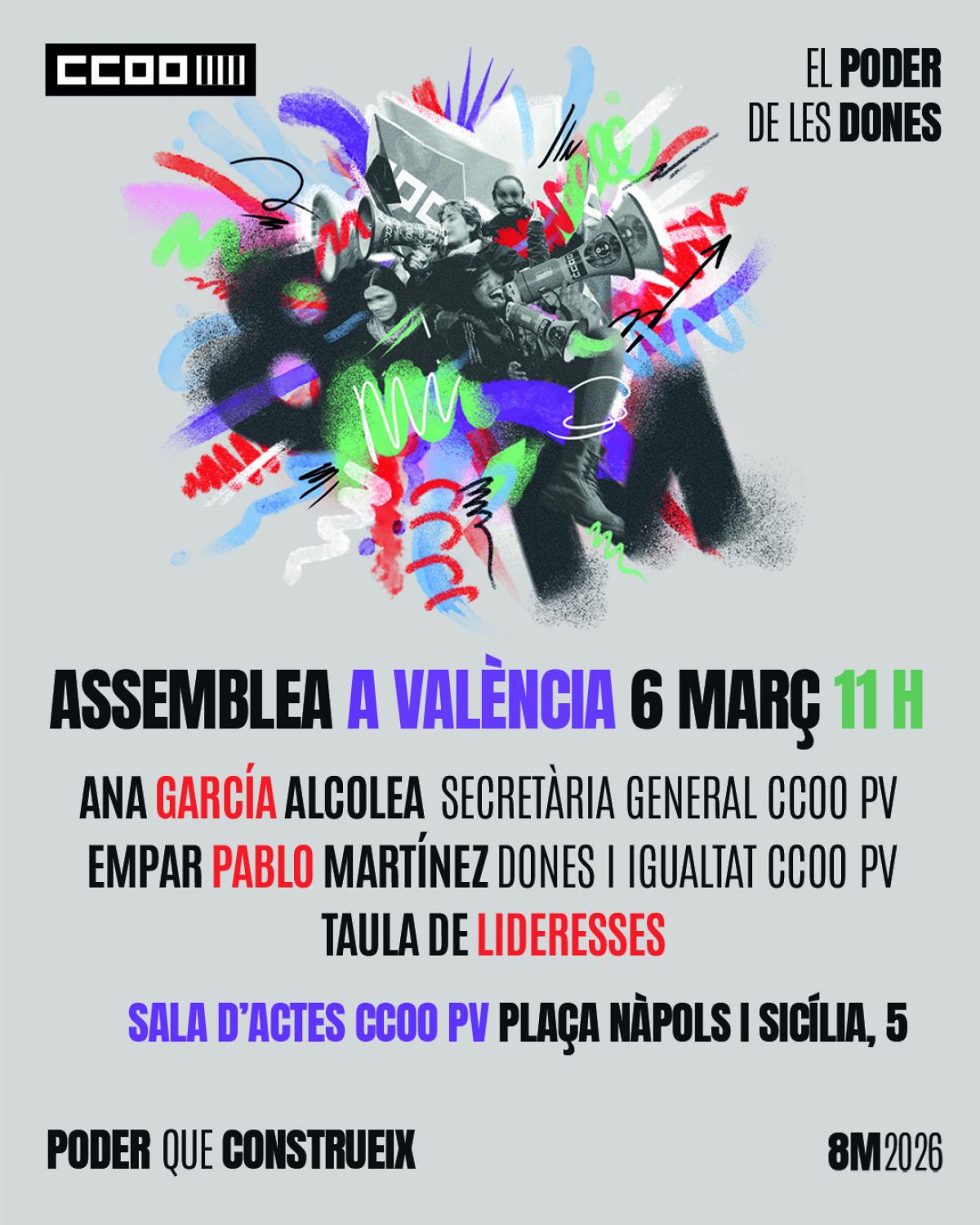 Assemblea 8M a València.