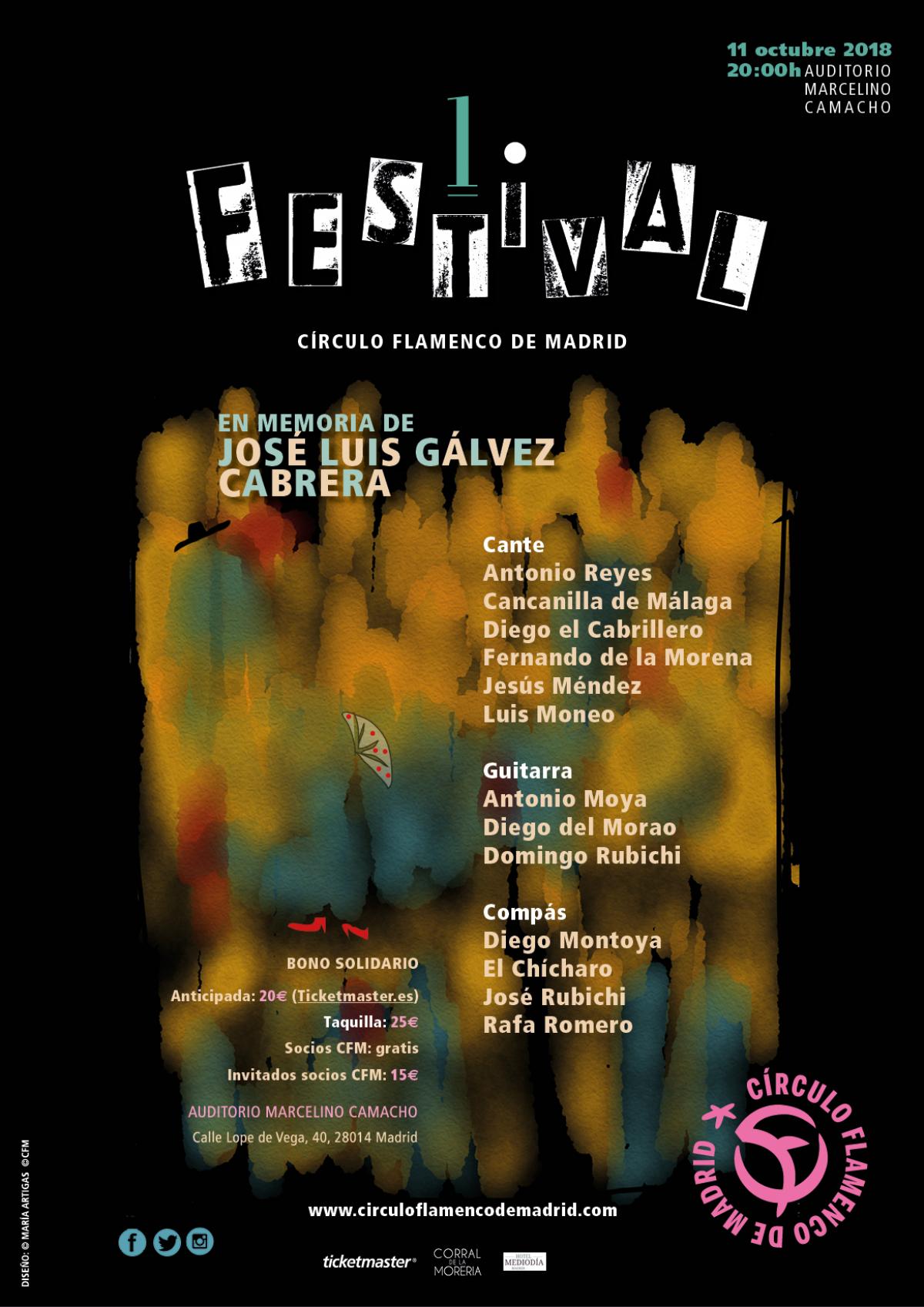 I Festival del Crculo Flamenco de Madrid, dedicado a la figura de Jos Luis Glvez Cabrera