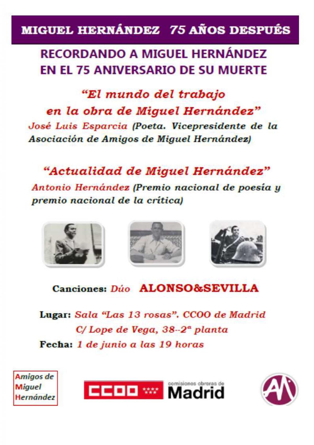 Miguel Hernndez, 75 aos despus