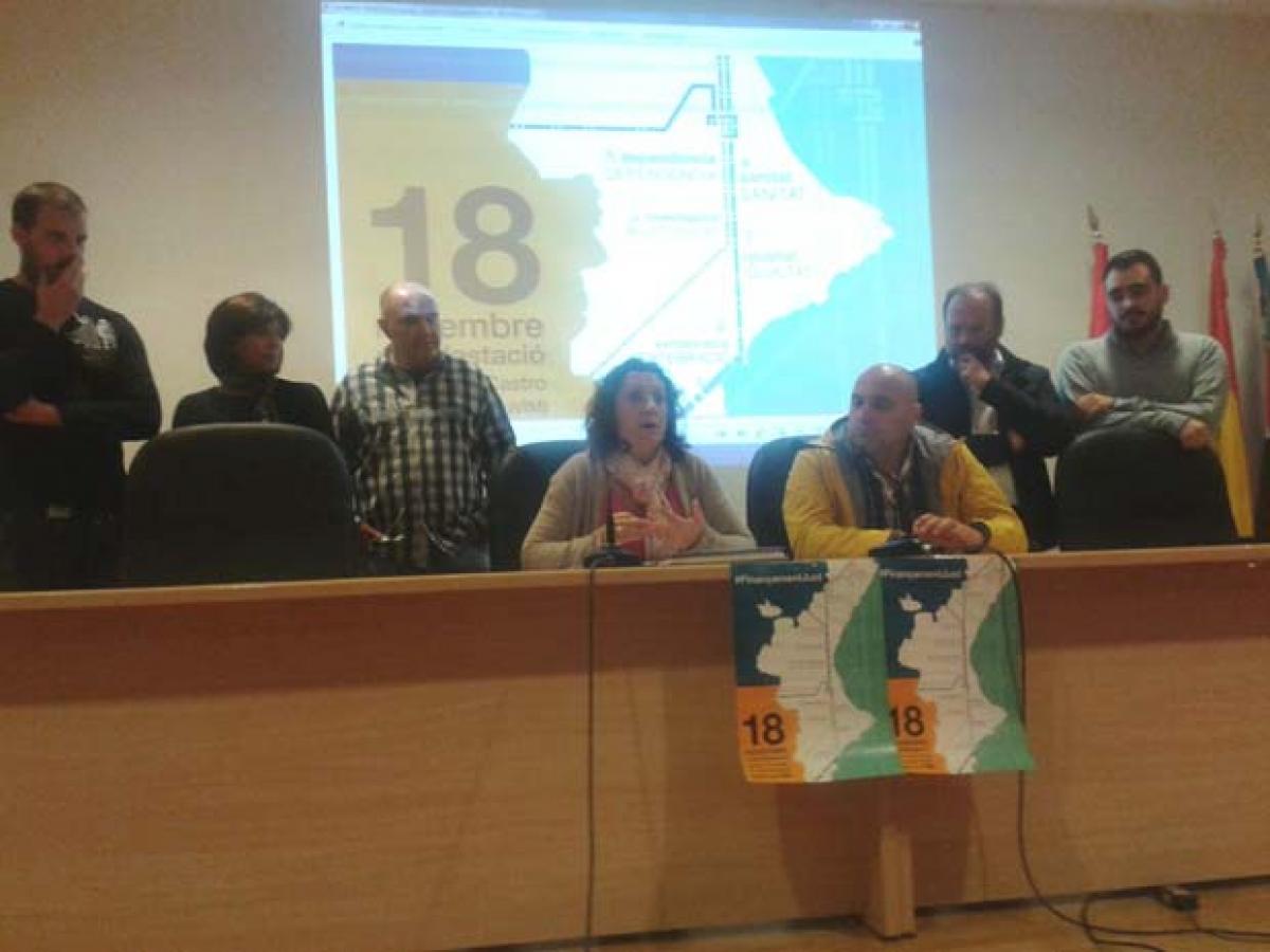 La secretaria general de CCOO Vinalop- Vega Baja, Carmen Palomar, durante la presentacin de la campaa en Elda.