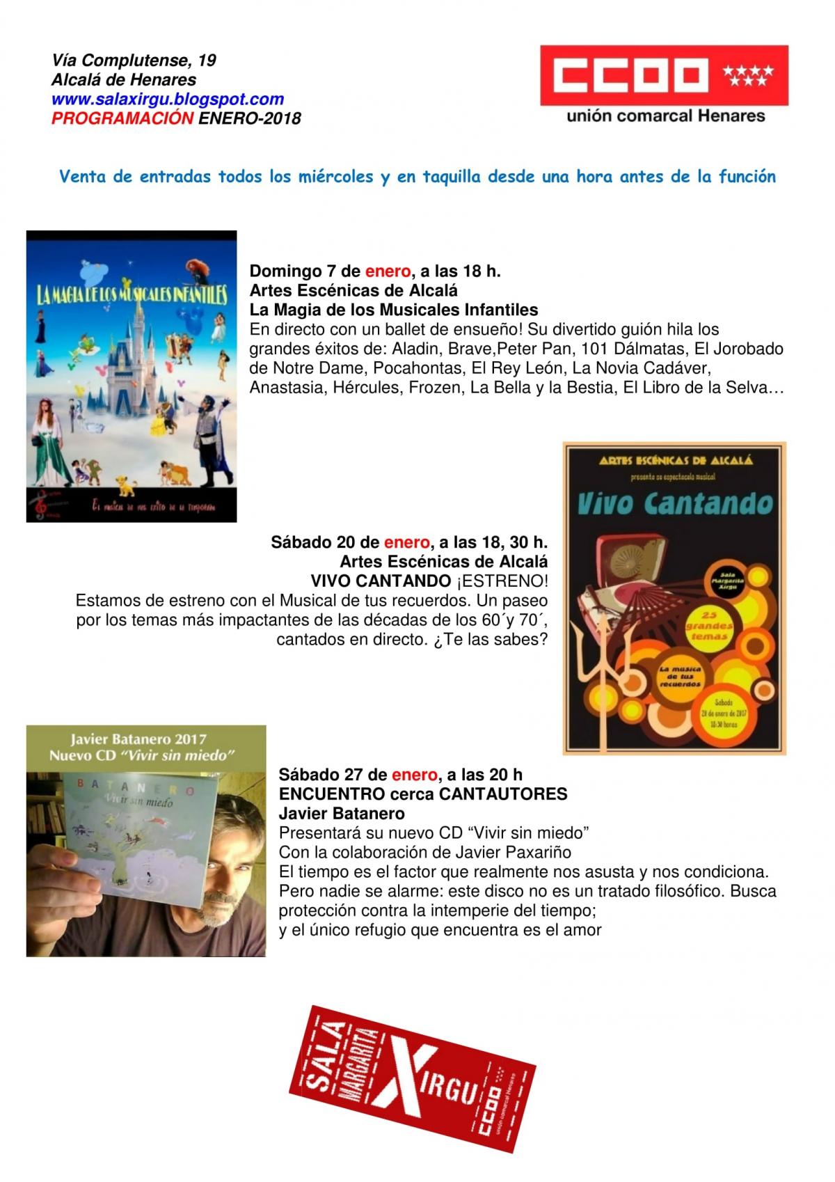 programacion Enero Margarita Xirgu actualizado