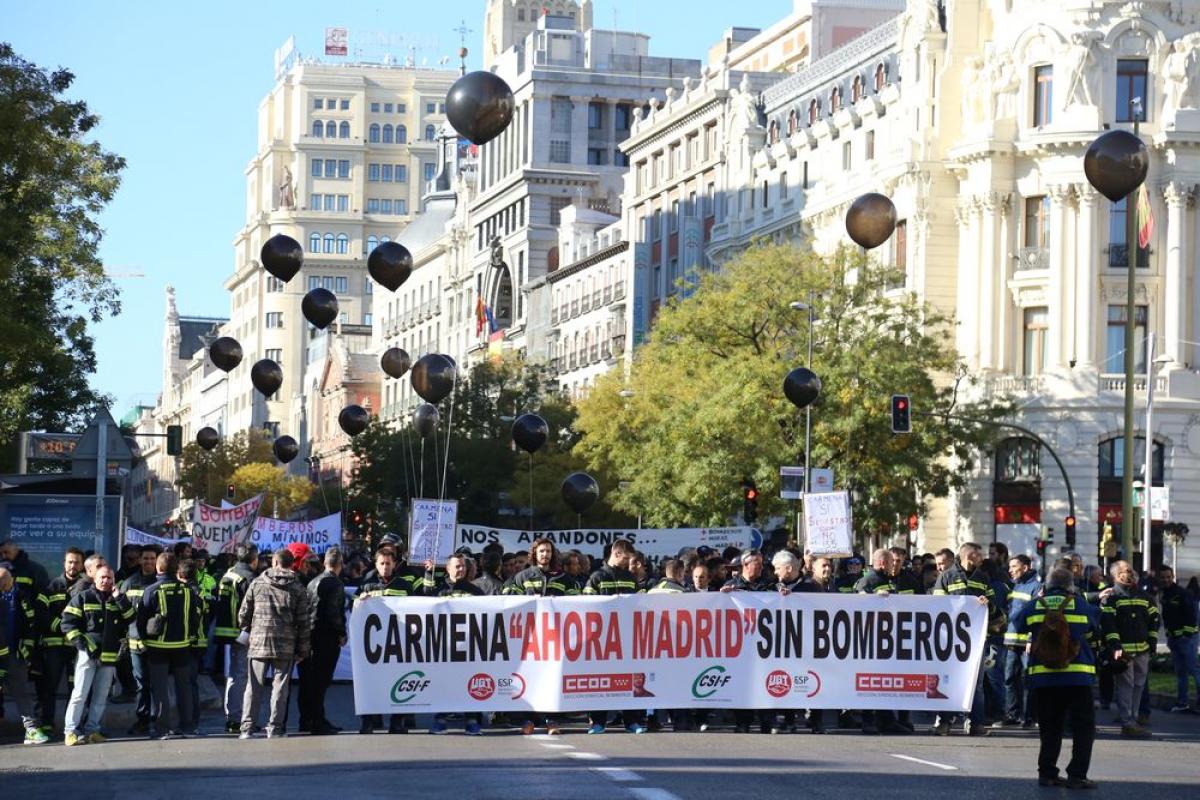 Movilizacin ante la dramtica falta de bomberos en la ciudad de Madrid