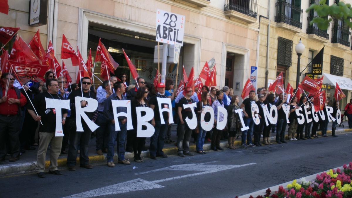 Imagen de archivo publicada en diario Informacin. CCOO contra los accidentes laborales. JORGE BONELLI