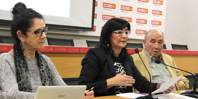 Cristina Carrasco, Cndida Barroso y Emerit Bono en el #SeminariEconomia