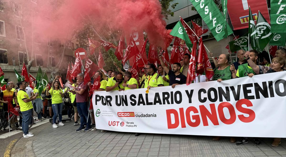Mobilitzaci en la Conselleria de Sanitat.