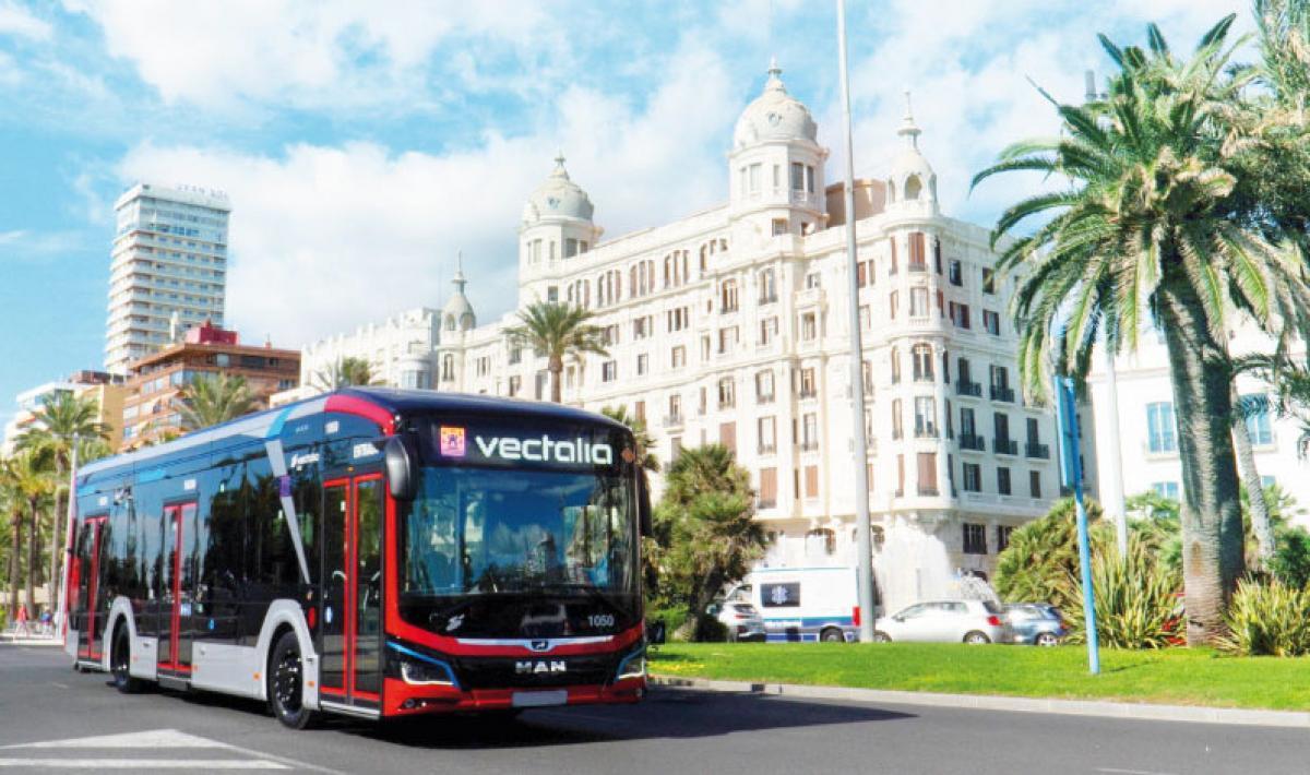 Imagen de un autobús de la flota urbana, publicada en la web de Masatusa-Grupo Vectalia.