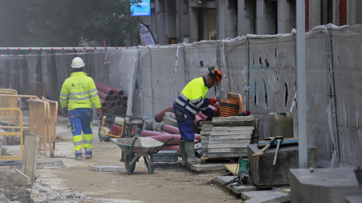 Trabajadores en la calle