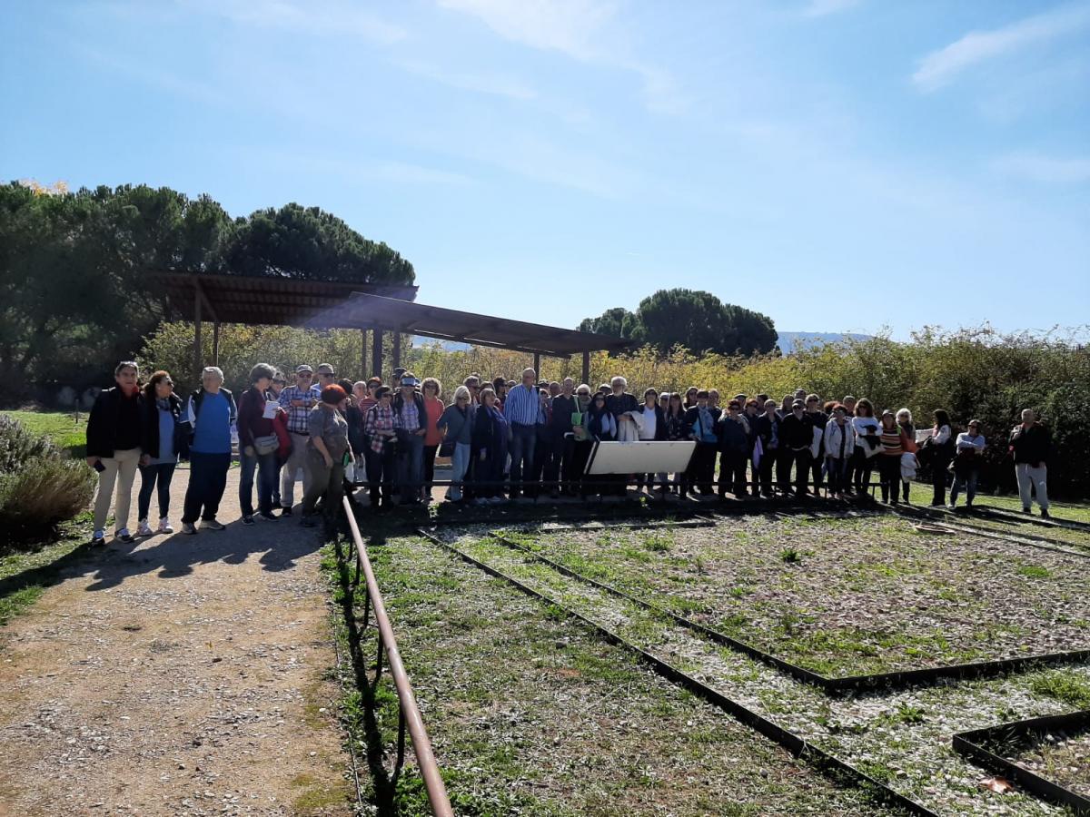 Un momento de la salida del Taller de Medio Ambiente a Complutum y El Encn