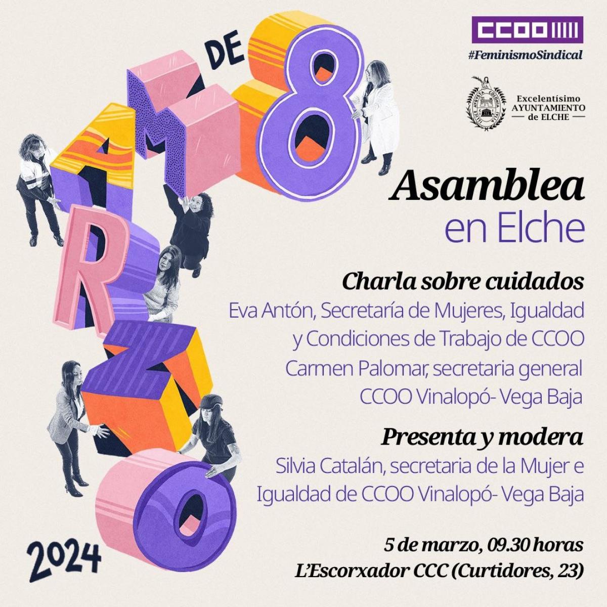 Cartell assemblea 8M Elx