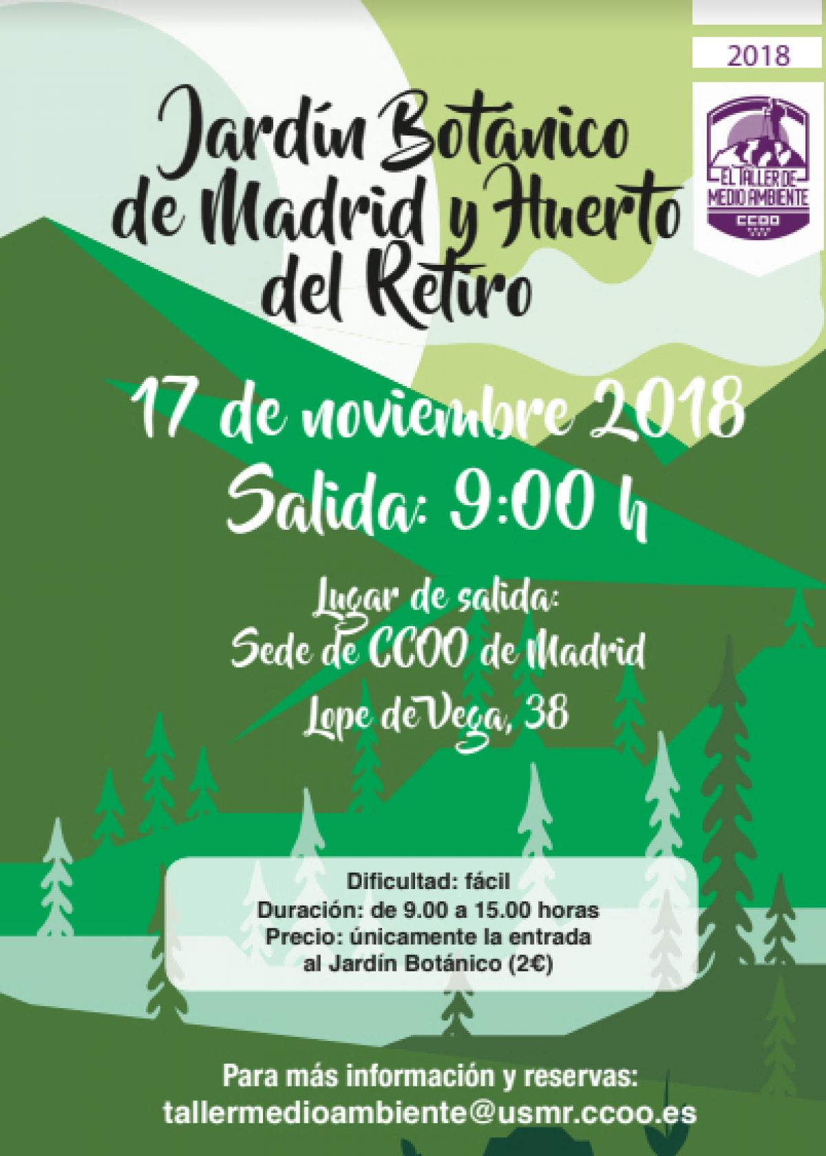 Taller de Medio Ambiente de CCOO: Jardn Botnico de Madrid y Huerto del Retiro