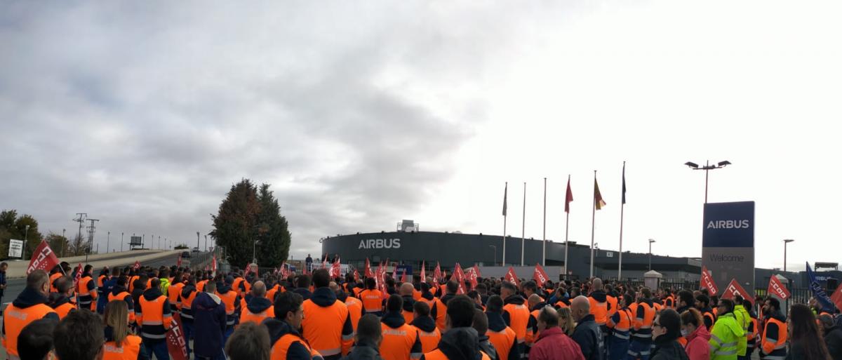 Concentracin de esta maana en la Puerta Norte de Getafe