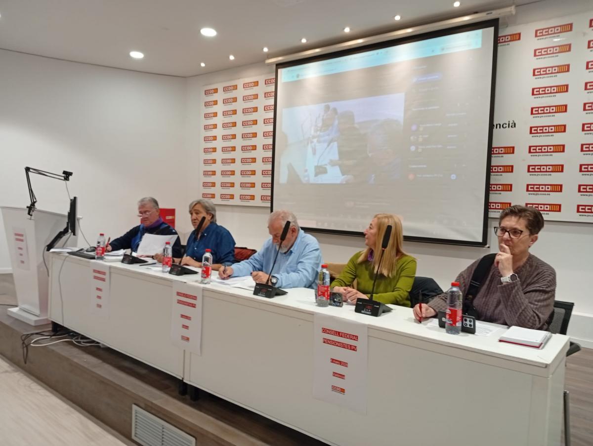 Mesa del Consejo de la Federación de Pensionistas