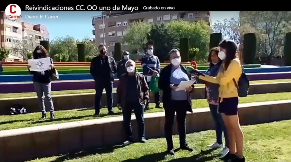Silvia Cataln presenta la concentracin de este #1deMayoCCOO en Petrer