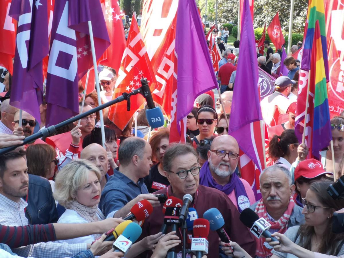 Jaime Cedrn, en la cabecera de la manifestacin