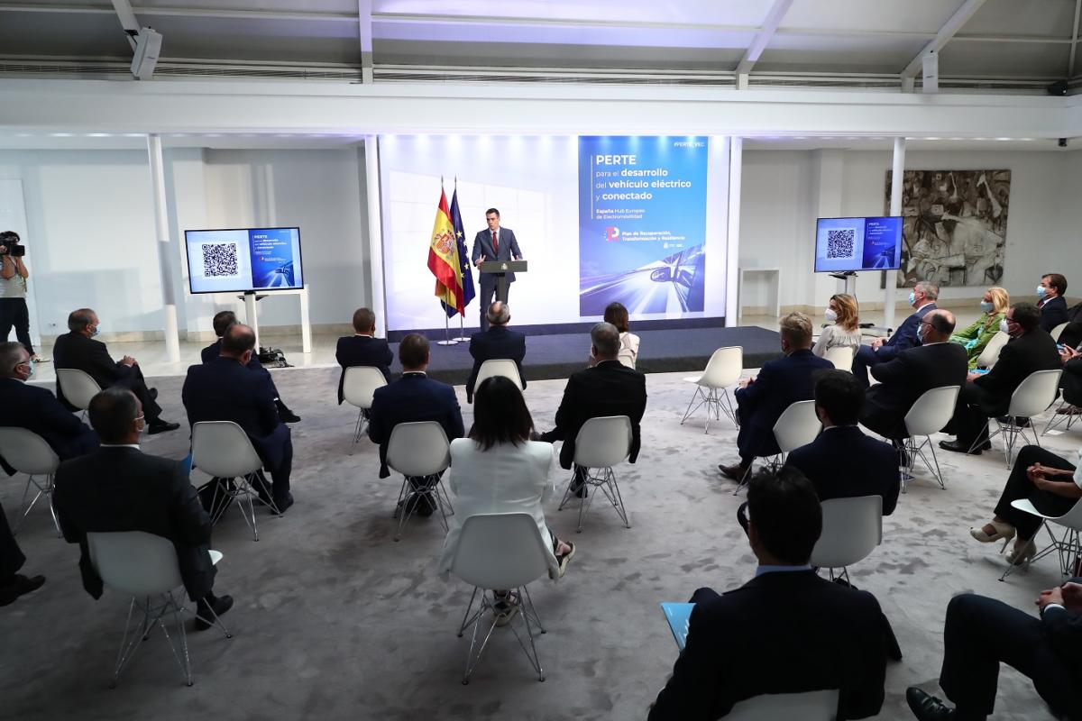 Presentacin en La Moncloa del PERTE del coche elctrico
