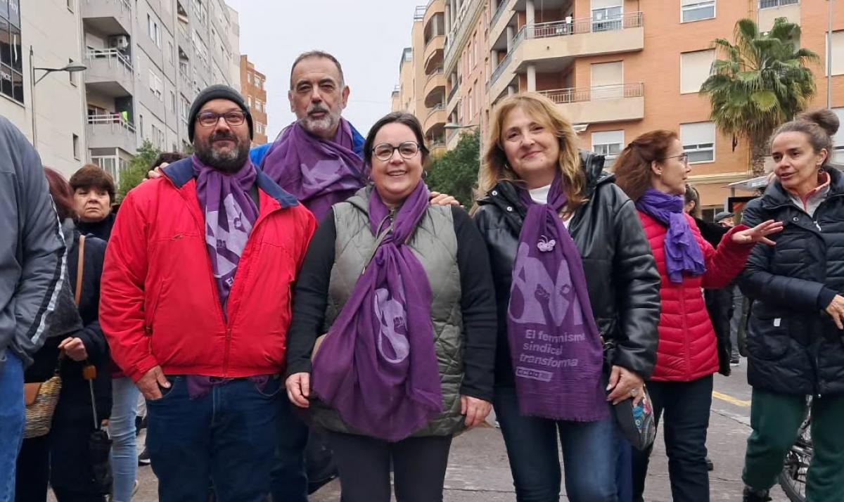 Participacin en la manifestacin realizada con motivo del 8 de marzo
