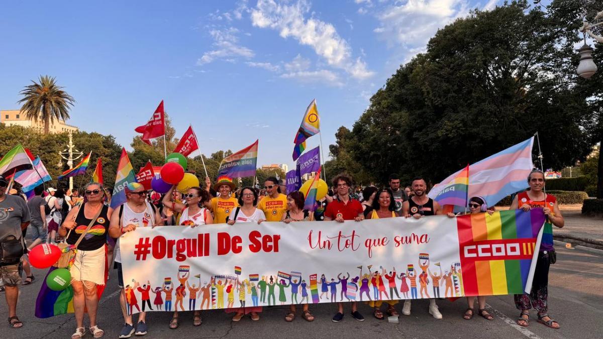 Manifestació de l'Orgull 2025 a València.