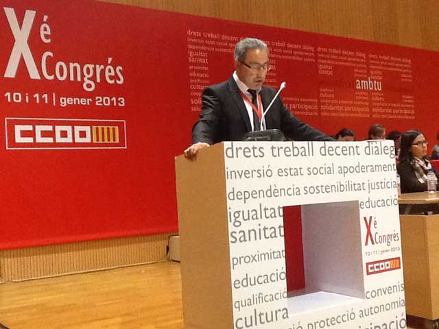 Paco Molina, durante la lectura de su Informe General.