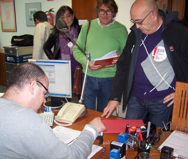 Registro de la huelga general del prximo 14N