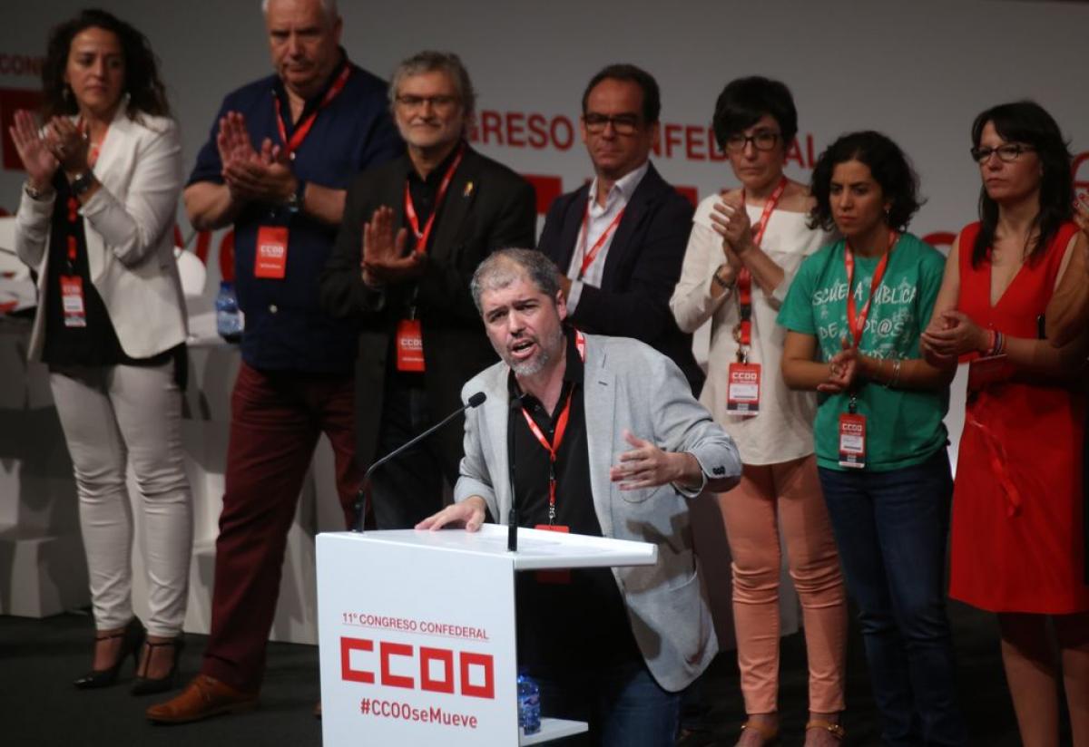 Unai Sordo en el 11 Congreso Confederal de CCOO