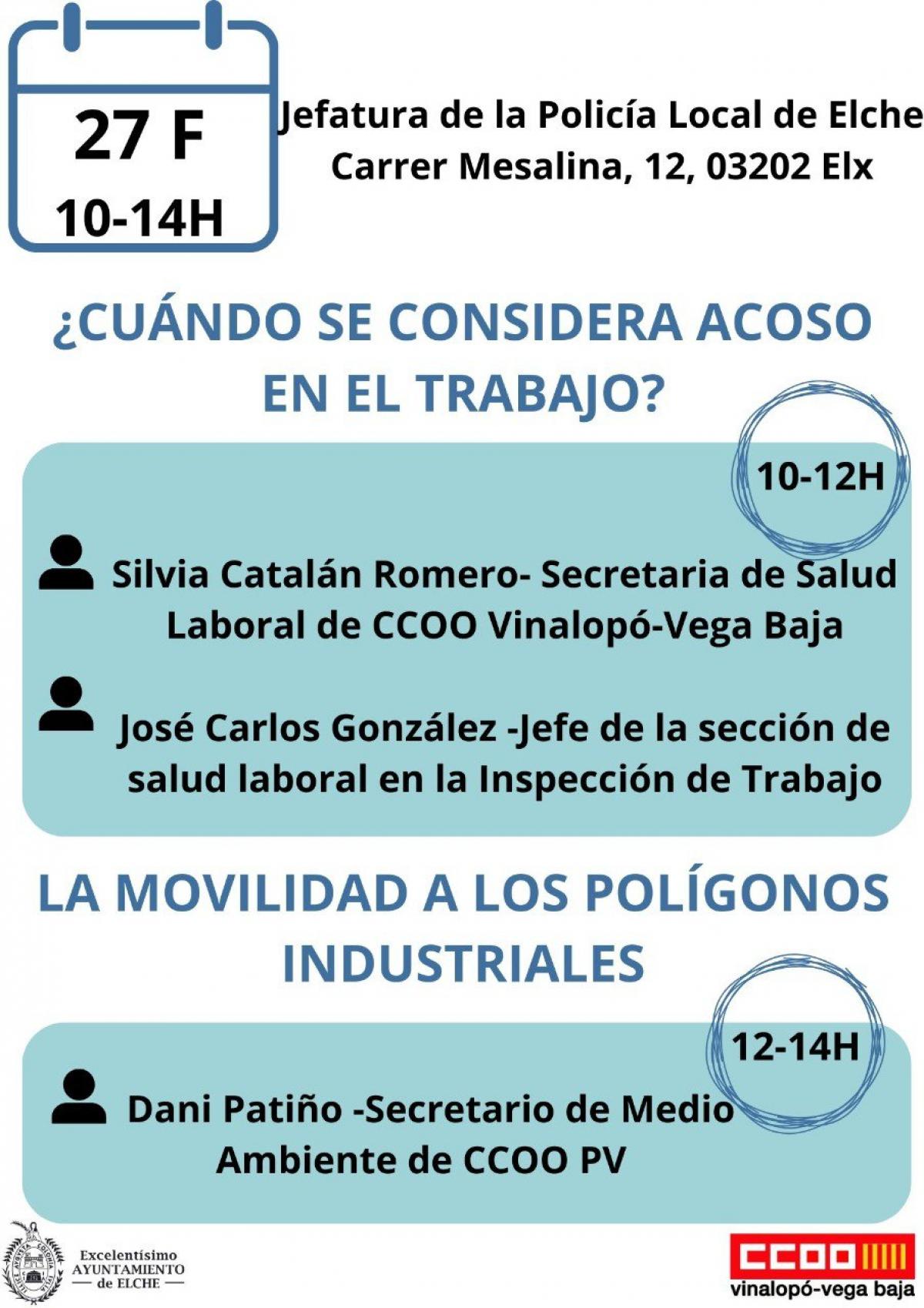 Cartel de la jornada sobre acoso laboral