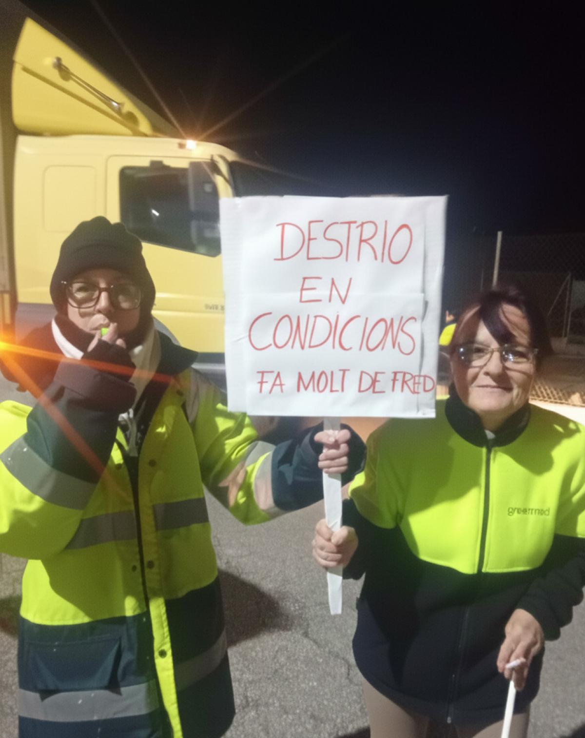 Concentración realizada durante la jornada de huelga del 22 de diciembre