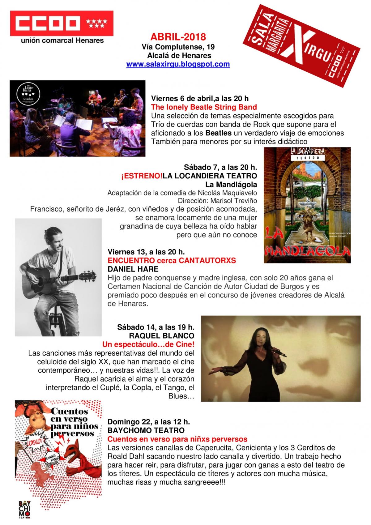 Programacin Margarita Xirgu abril 1
