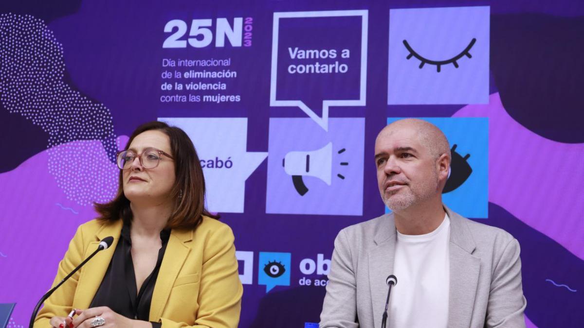 Carolina Vidal y Unai Sordo, durante la rueda de prensa.