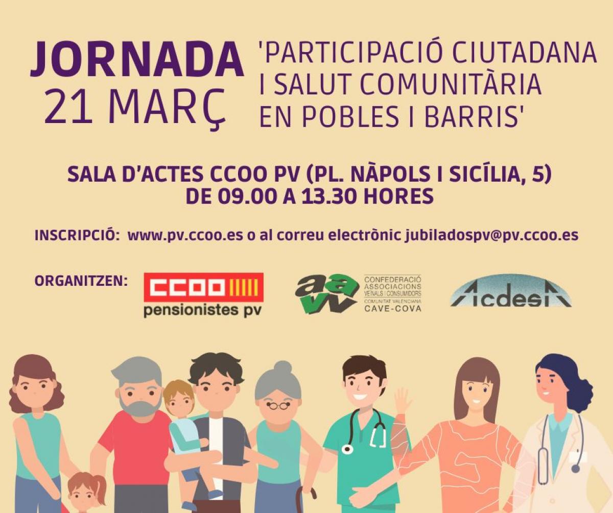 Jornada 'Participació ciutadana i salut comunitària en pobles i barris'