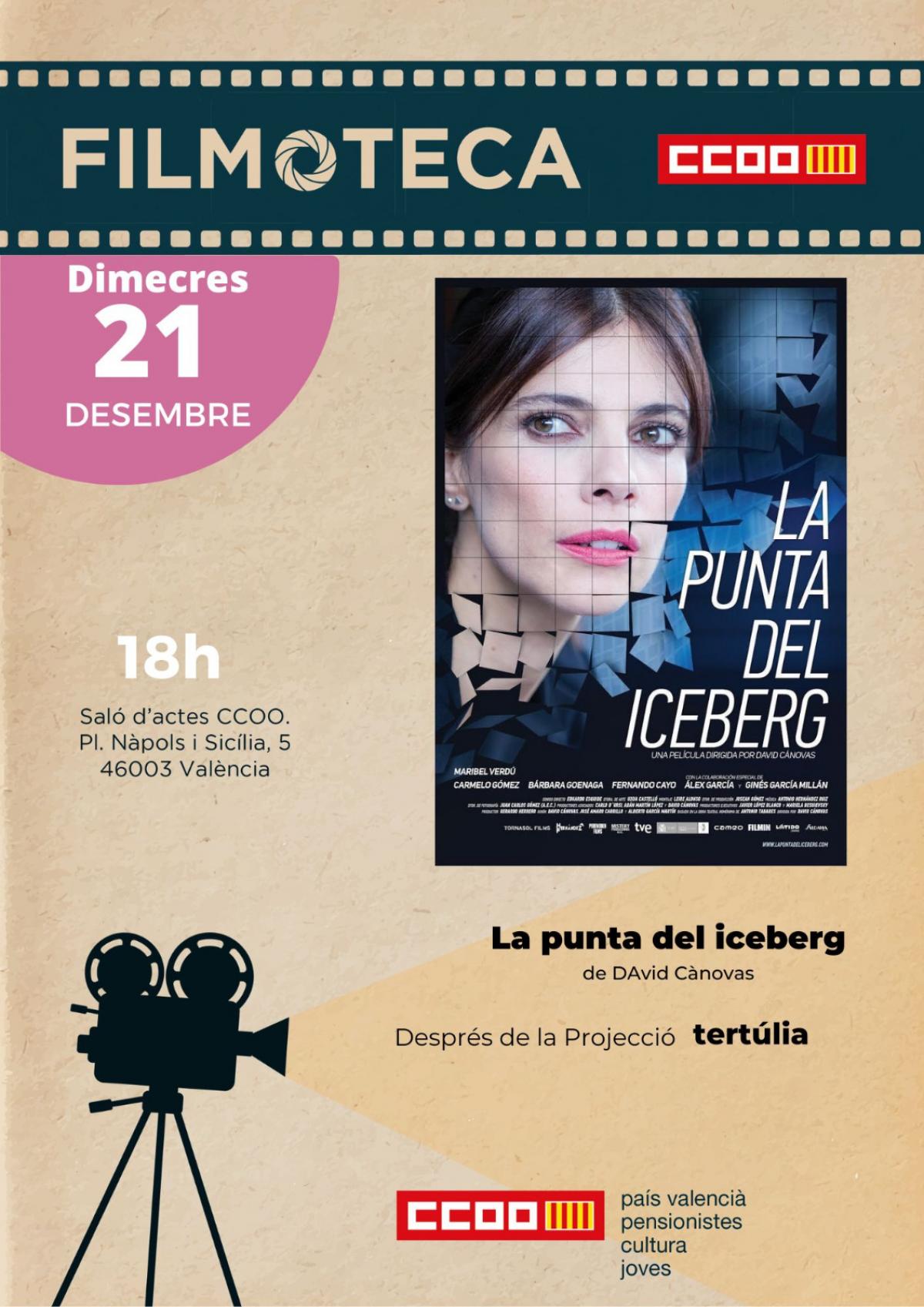 Cartell sessi Filmoteca CCOO PV 21D