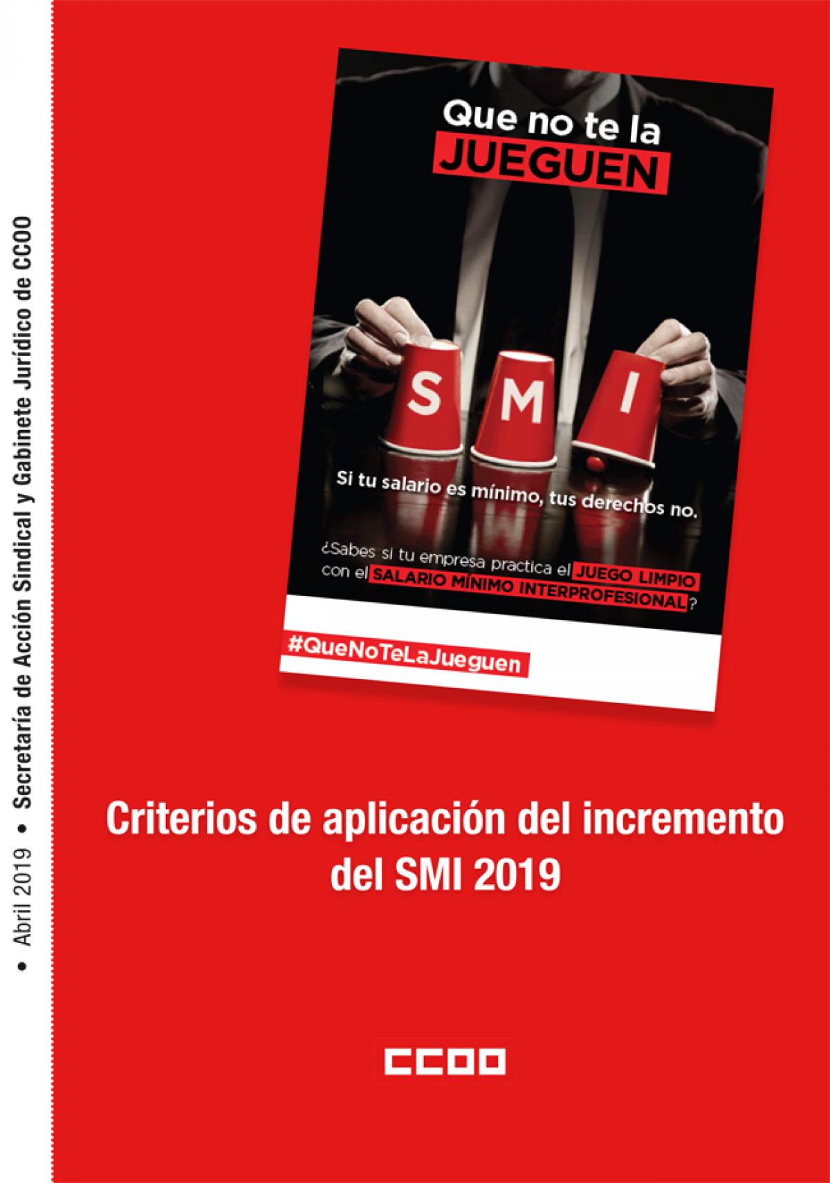 Informe del Gabinete Econmico confederal de CCOO "La subida del salario Mnimo en 2019"