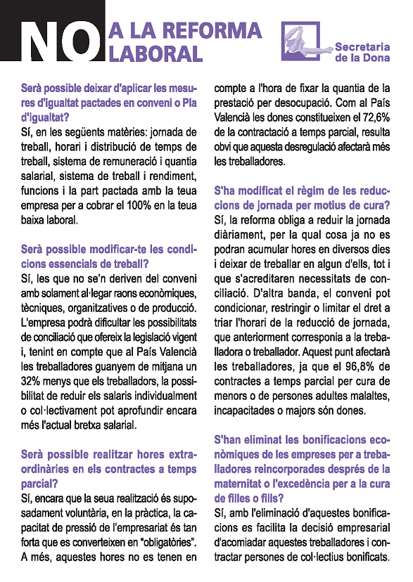No a la reforma laboral