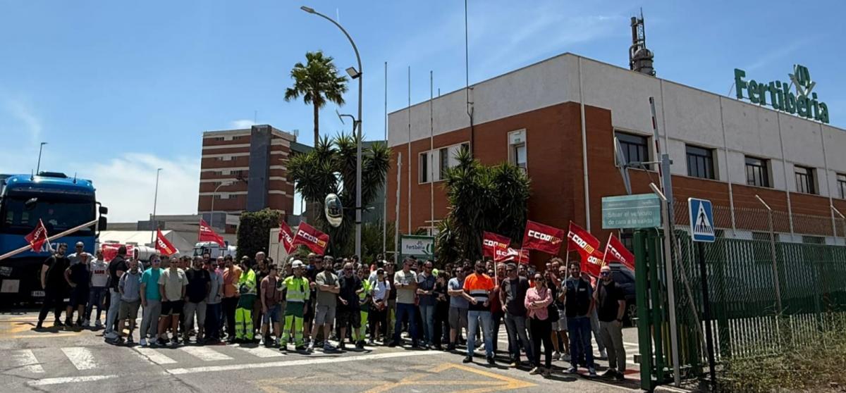 Concentraci de la plantilla de Fertiberia en resposta a l'ERO