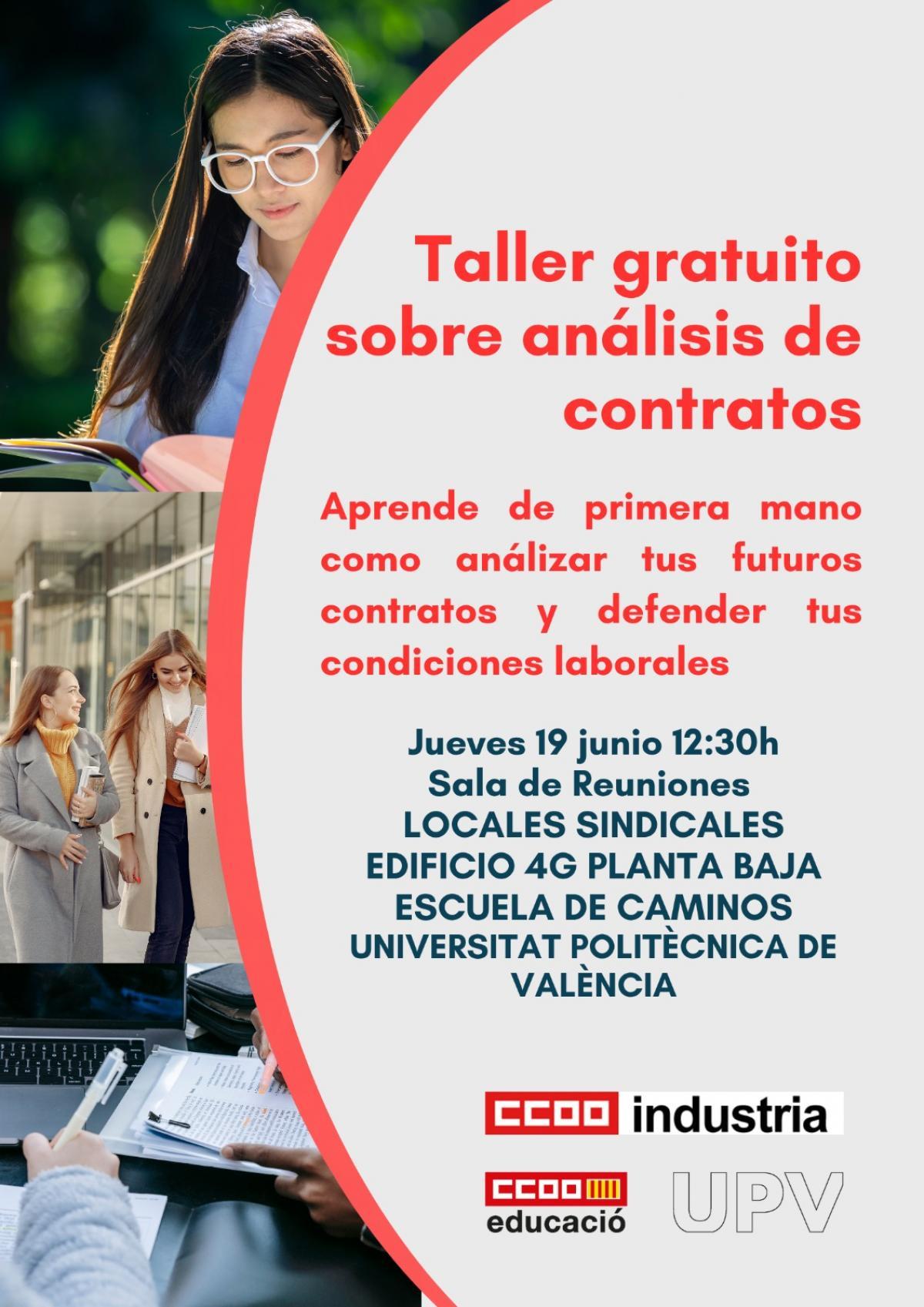 Taller de contratos en la UPV.