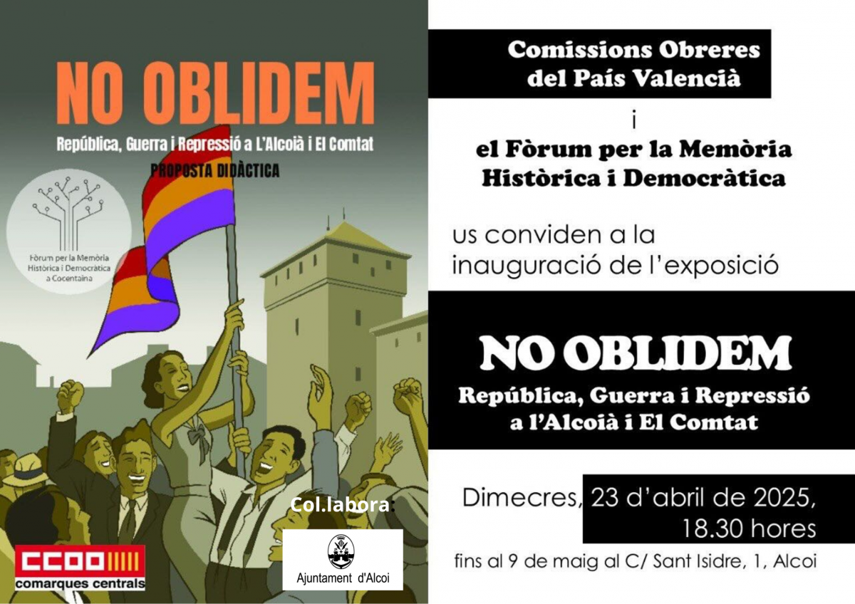 No oblidem. Exposició a CCOO d'Alcoi.
