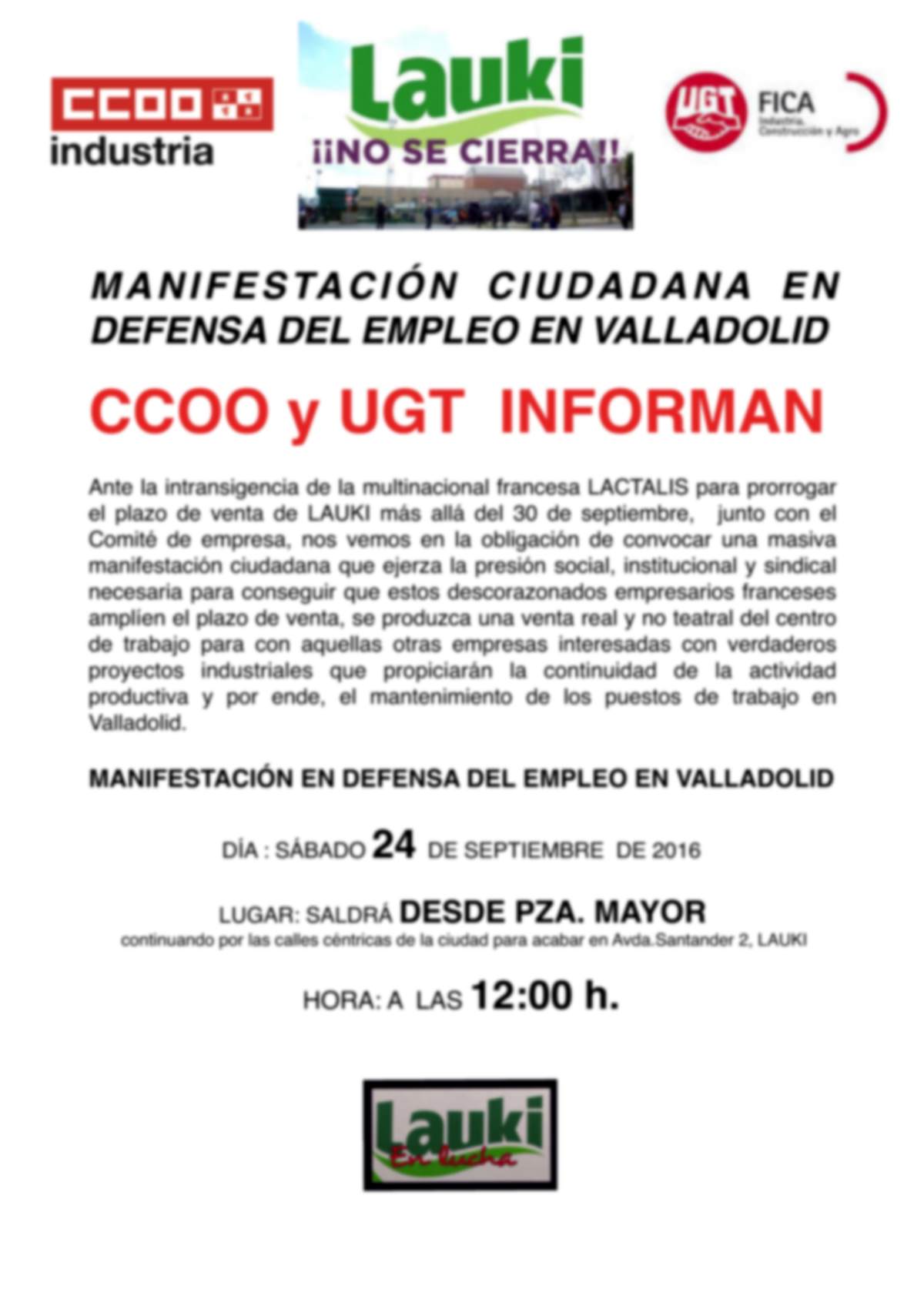 Manifestacin Lauki 24 de septiembre