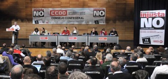 Consejo Confederal de CCOO, esta maana.