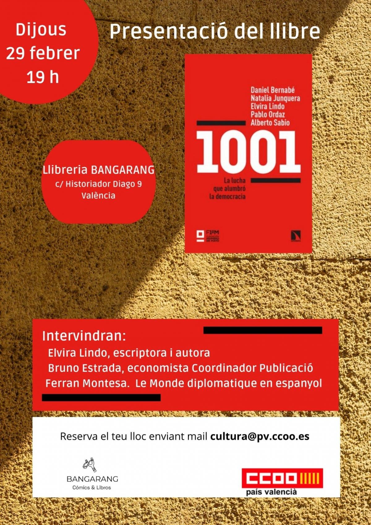 Presentació del llibre a València.