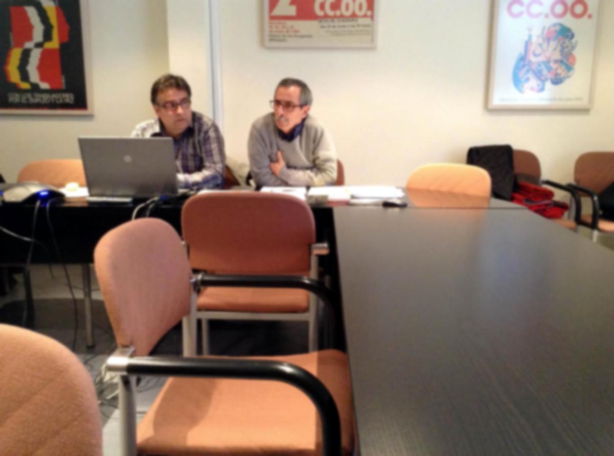 El secretario de Poltica Sindical de CCOO de Industria y el Accin Sindical de CCOO