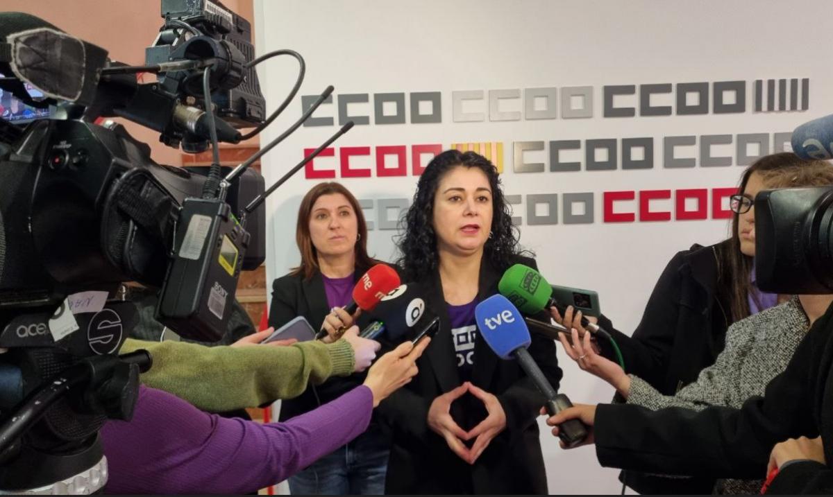 La secretaria general de CCOO PV, Ana Garca y la secretaria de la Dona i Igualtat de CCOO PV, Cloti Iborra.